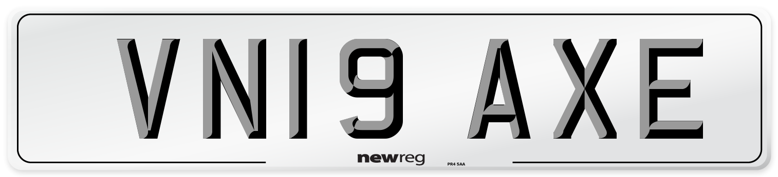 VN19 AXE Number Plate from New Reg